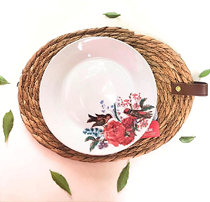 JOGO AMERICANO COM ALÇA DE COURO TOTORA 30CM X 23CM - CLINK