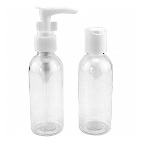 KIT 2 FRASCOS PARA VIAGEM DE PLÁSTICO 70ML - C3B