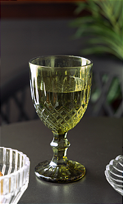 TAÇA DE VIDRO PARA ÁGUA GREEK VERDE 345ml - WOLFF