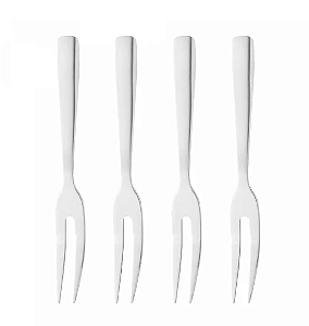 KIT 4 GARFOS DE AÇO INOX PARA APERITIVO - WOLFF