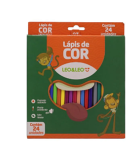 LÁPIS 24 CORES REDONDO FLEX - LEONORA
