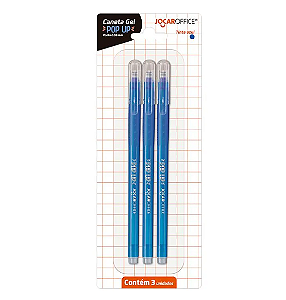 CANETA GEL POP UP 0.55 BLISTER C/ 3UN - LEONORA