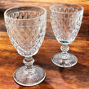 TAÇA DE VIDRO PARA ÁGUA BICO DE ABACAXI 325ML - LYOR