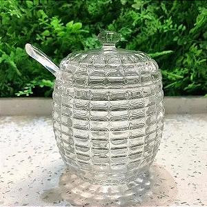 AÇUCAREIRO COM COLHER DE CRISTAL DE CHUMBO TRESS 210ML - LYOR