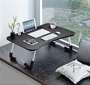 MESA DOBRÁVEL SUPORTE PARA NOTEBOOK E IPAD EM MDF E FERRO 47X29CM - C3B