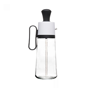 GALHETEIRO 2 EM 1 DE VIDRO COM PINCEL MEDIDOR EM SILICONE 550ML - WOLFF