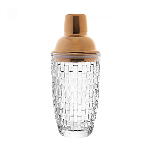 COQUETELEIRA DE VIDRO COM TAMPA DOURADA CHESS 380ML - WOLFF