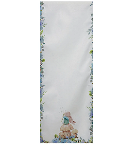 TRILHO CAMINHO DE MESA DE PÁSCOA COZY (BEGE E AZUL) 33CM - FLORARTE