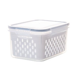 POTE HERMETICO COM  CESTO ESCORREDOR BRANCO 1,6L - LYOR