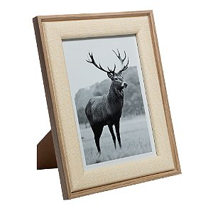 PORTA RETRATO DE MDF BEGE 13CM X 18CM - LYOR