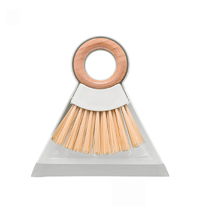 KIT PÁ E ESCOVA PARA LIMPEZA COM ALÇA DE BAMBU 17CM - LYOR
