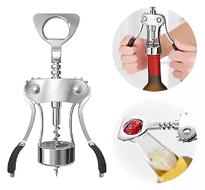 SACA ROLHAS DE AÇO INOX 18CM - CLINK