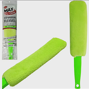 ESPANADOR FLEXÍVEL DE MICROFIBRA COM CABO DE PLÁSTICO MAX CLEAN 38CM - CLINK
