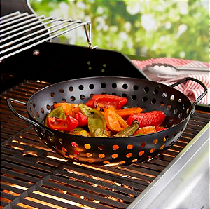 ASSADEIRA CHURRASQUEIRA GRILL REDONDO DE METAL 30X24CM - CLINK