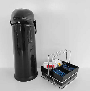 SUPORTE ORGANIZADOR ESPAÇO DO CAFÉ PORTA SACHÊS AÇUCAR ADOÇANTE - ARTEFATOS DE MADEIRA