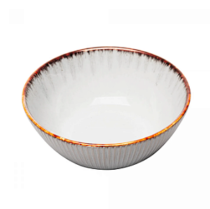 BOWL DE CERAMICA LINEAR CINZA 16CM X 7CM -= LYOR