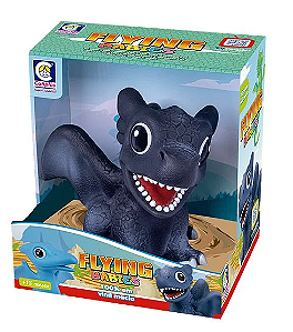 BRINQUEDO DRAGÃO FLYING BABIES PRETO - COTIPLAS