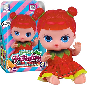 BONECA COLEÇÃO FRUTINHAS MORANGO 19CM - COTIPLAS