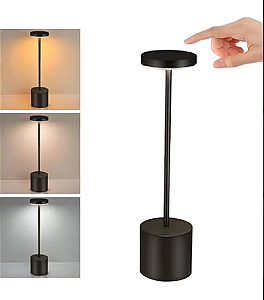 LUMINÁRIA DE MESA LED 3 TONS ELEGANCE USB 35X8CM - WOLFF