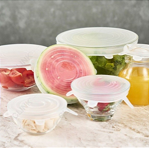 KIT COM 6 TAMPAS DE SILICONE VEDA TUDO UNIVERSAIS - CLINK