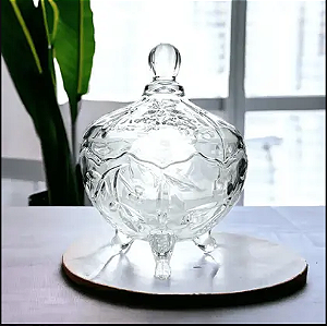 BOMBONIERE DE VIDRO 500ML 18X13CM - FLASHGOODS