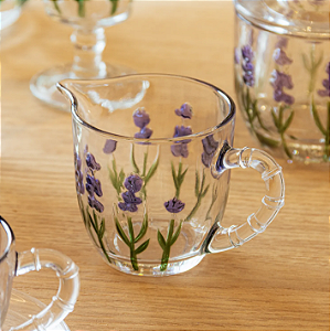 LEITEIRA DE CRISTAL ECOLÓGICO LAVANDA HAND PAINTING 240ML - LYOR