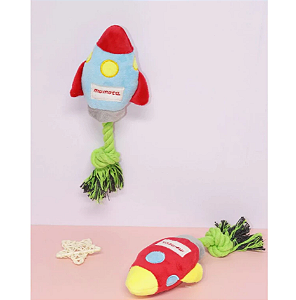 BRINQUEDO PELÚCIA PET FOGUETE POLIÉSTER 22X10CM - C3B