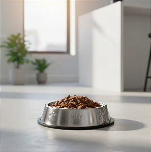 COMEDOURO PARA PET DE AÇO INOX "P" 15X3CM - C3B