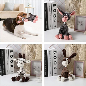 BRINQUEDO DE PELÚCIA PET ANIMAIS SORTIDO 20X6X12CM - C3B