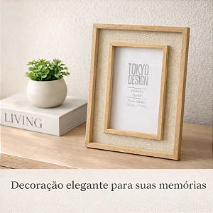 PORTA RETRATO DECORATIVO EUCLID 15X20CM TOKYO DESIGN - MULTIART