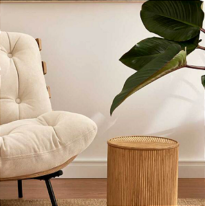 MESA DE APOIO DECORATIVA EM BAMBU 33X29CM - MART