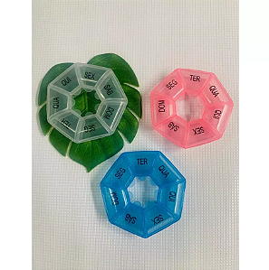 PORTA COMPRIMIDOS ORGANIZADOR 7 DIAS DA SEMANA REDONDO 20CM - TOKYO DESIGN