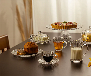 KIT COM 2 XÍCARAS DE CRISTAL PARA CAFÉ COM PIRES RADIAL 90ML - WOLFF