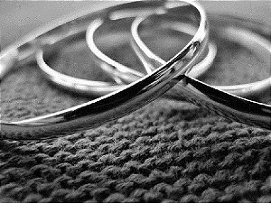 03 Pulseiras Argola Bracelete de Prata 950k - Modelo 4mm de Largura Grossa