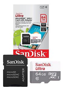 CARTÃO DE MEMÓRIA 64GB SANDISK