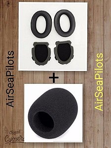 Kit Completo Headset Bose Par de Almofadas Almofada do Arco + espuma Mic