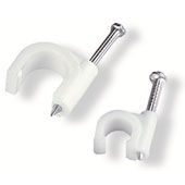 GRAMPO PARA FIXAR COAXIAL 5MM 100 PCS BRANCO ITC CC-6WL