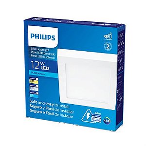 PLAFON LED QUADRADO 12W 6500K DL252 PHILIPS