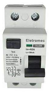 DISPOSITIVO PROTEÇÃO DR 2X40A 30MA ELDR24030 ELETROMEC