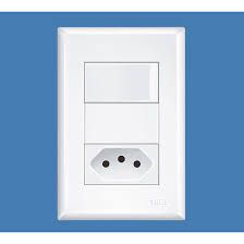 INTERRUPTOR EVIDENCE 1SP+TOMADA 10A COM PLACA FAME