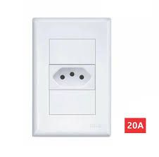 TOMADA EVIDENCE 2P+T 20A 250V COM PLACA FAME
