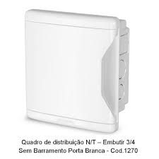 QUADRO PVC EMBUTIR 4 DIN 4BC/3PT KRONA