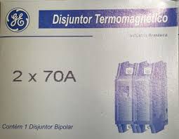 DISJUNTOR TERMOMAGNETICO NEMA 2X70A TQC2470 GE