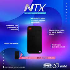 CONTROLE REMOTO CT NTX RC 433 MHZ (HCS) BLACK ROSSI