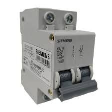 DISJUNTOR DIN BIFASICO CURVA C 10A SIEMENS
