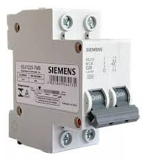 DISJUNTOR DIN BIFASICO CURVA C 25A SIEMENS