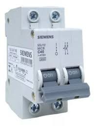 DISJUNTOR DIN BIFASICO CURVA C 40A SIEMENS
