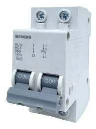 DISJUNTOR DIN BIFASICO CURVA C 50A SIEMENS