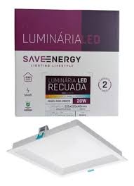 PAINEL LED 20 WATS 4000K EMBUTIR SAVE ENERGY SE-2403005