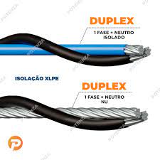 CABO ALUMINIO DUPLEX 0,6/1KV 0,1X016MM NEUTRO ISOLADO CEMIG